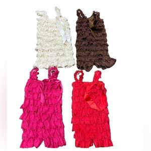 Photoshoot photography baby romper set of 4 newborn-12 months stretchy lace